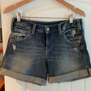 Silver Jean shorts
